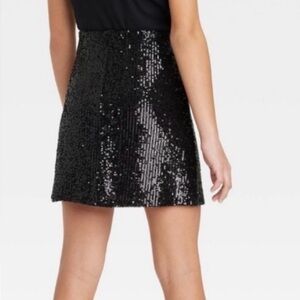 Girls/woman Art Class Black Sequin Mini Skirt